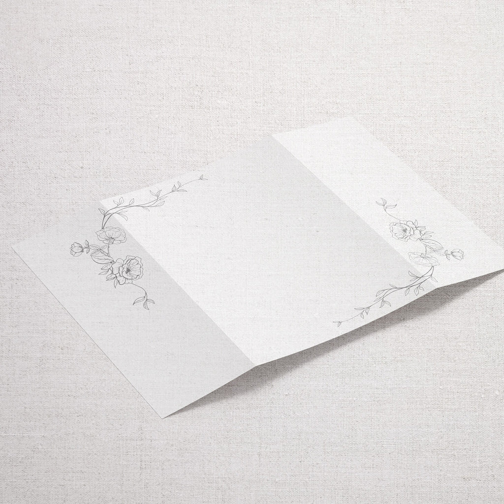 Rajzolt rózsás esküvői pausz borító